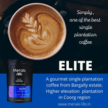 Load image into Gallery viewer, Meraki ELITE Premium Single plantation coffee from higher elevations of Coorg region
